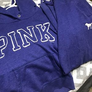 Pink hoodie/bottoms.  Hoodie Medium/bottoms small.